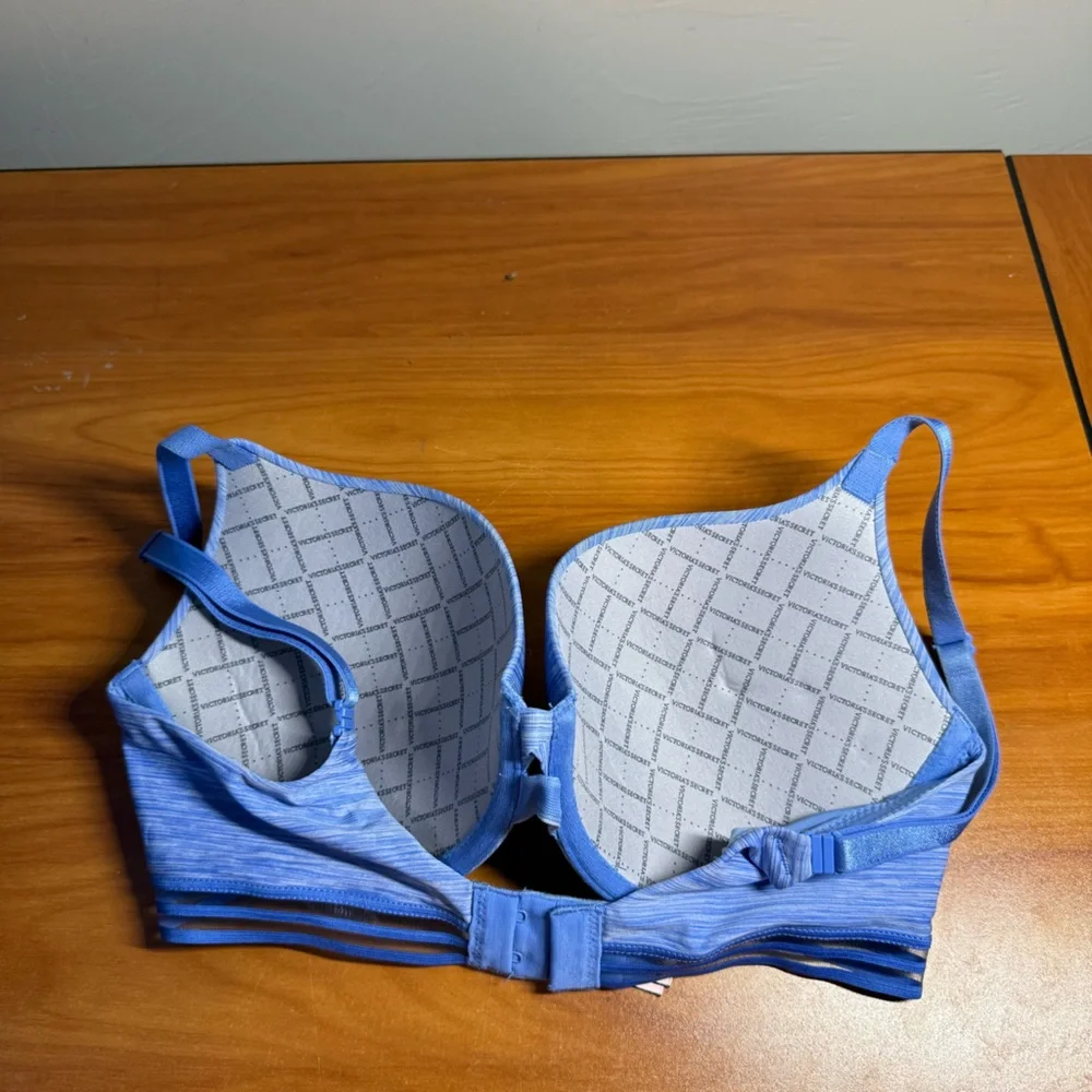 Victorias Secret Perfect Shape Blue‎ Space Dye Bra 34D